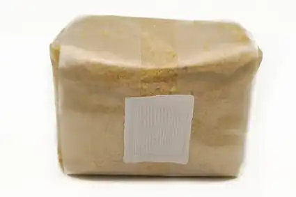 Back Side of Mushroom Grain Substrate Bag